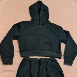 Women's Dark Turquoise Hoodie and Sweatpants Set